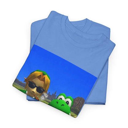 Link And Yoshi Smoking With Attitude
