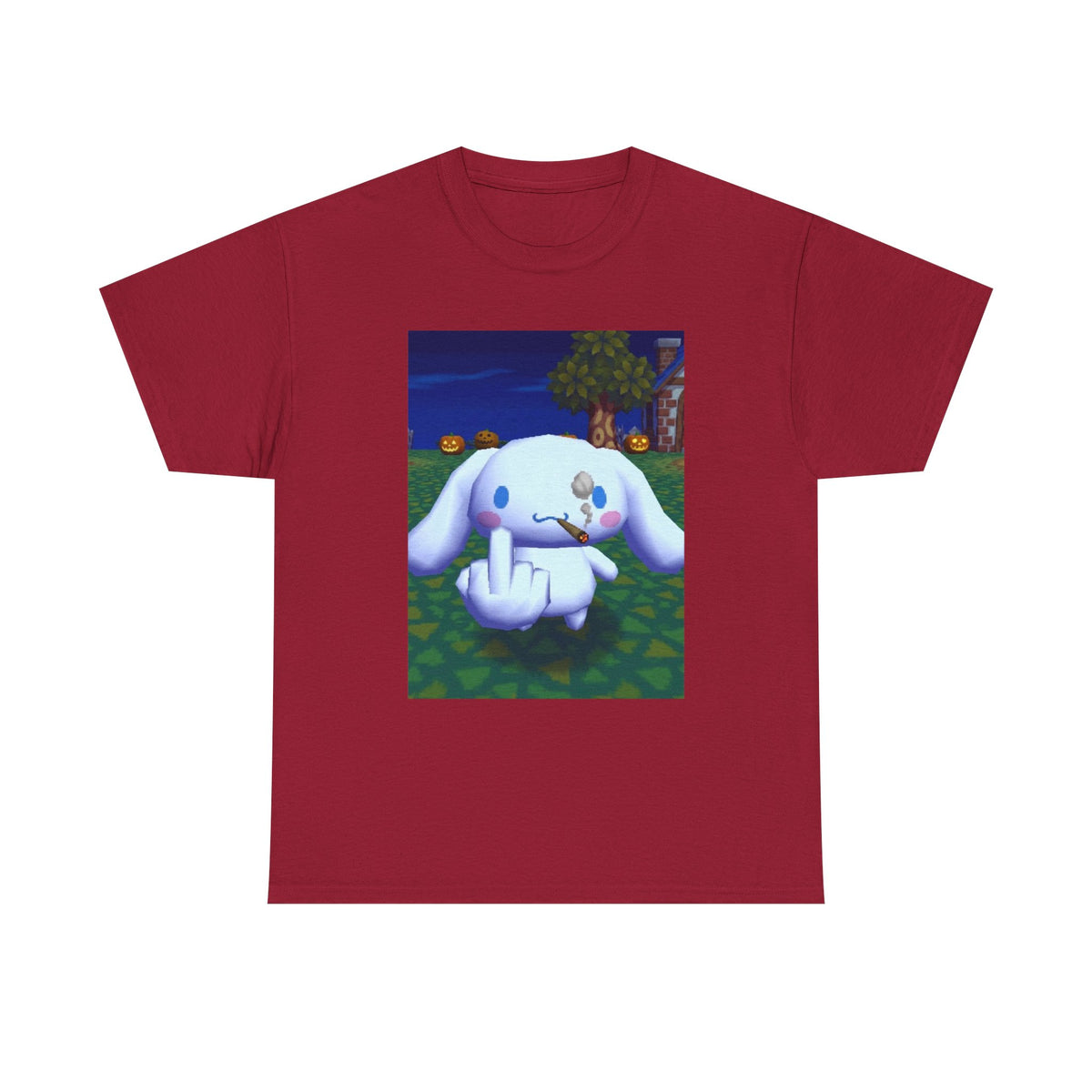 Cinnamoroll Smoking Blunt Flipping Bird Tee