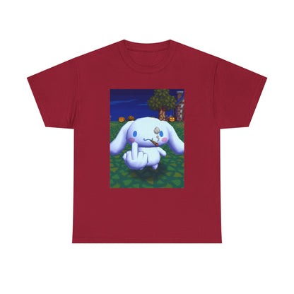Cinnamoroll Smoking Blunt Flipping Bird Tee