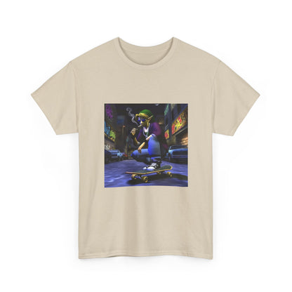 Skater Link Smoking In Gritty Alley Tee