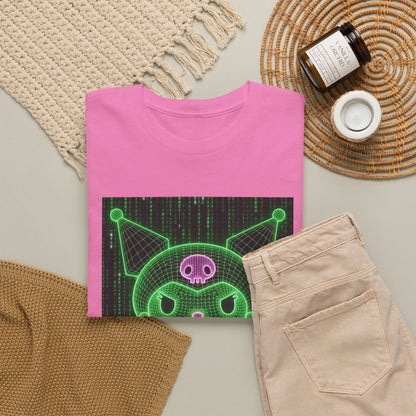 Wireframe Kuromi Flipping Off Tee