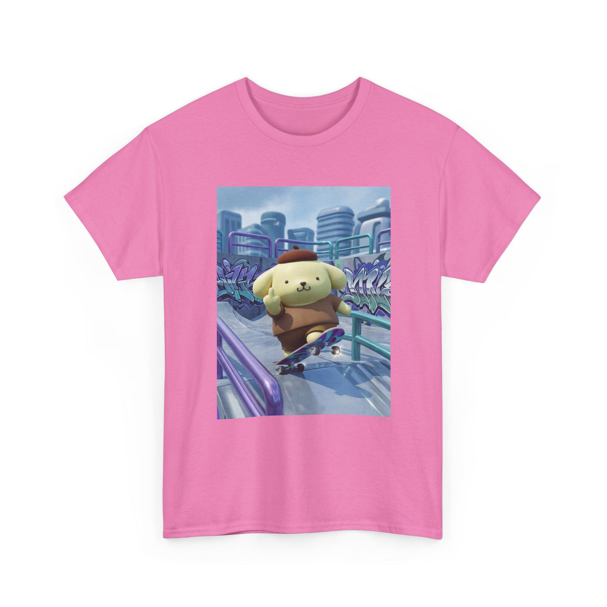 Pompompurin Flipping Off On Skateboard
