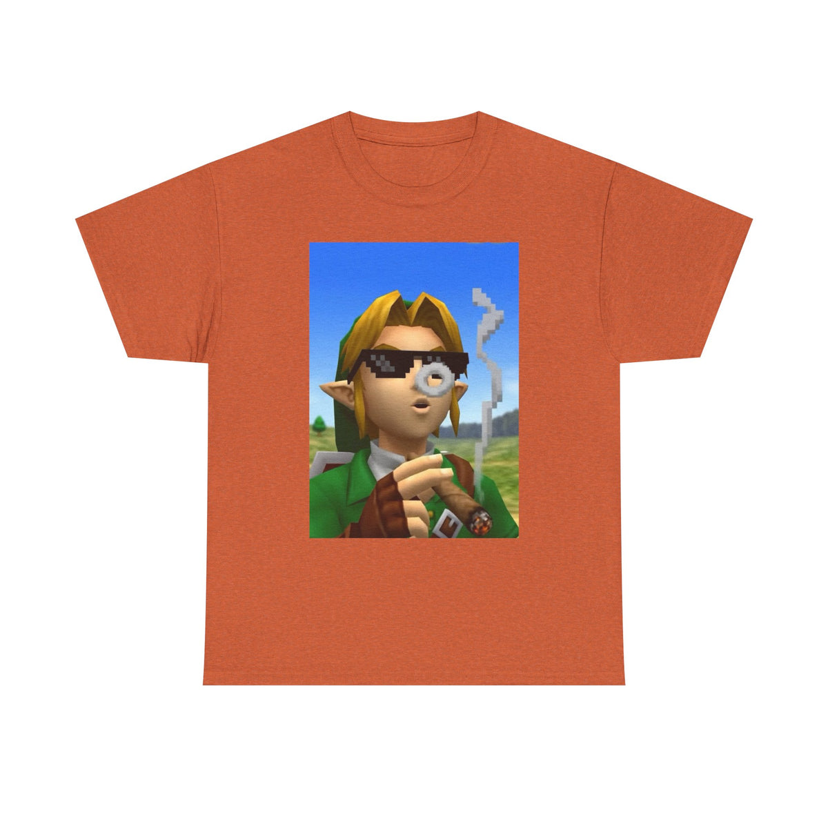 Pixelated Link Smoking With Deal With It Glasses