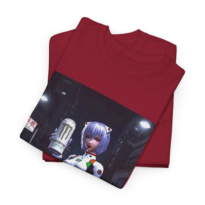 Rei Ayanami Holds Monster Energy In City