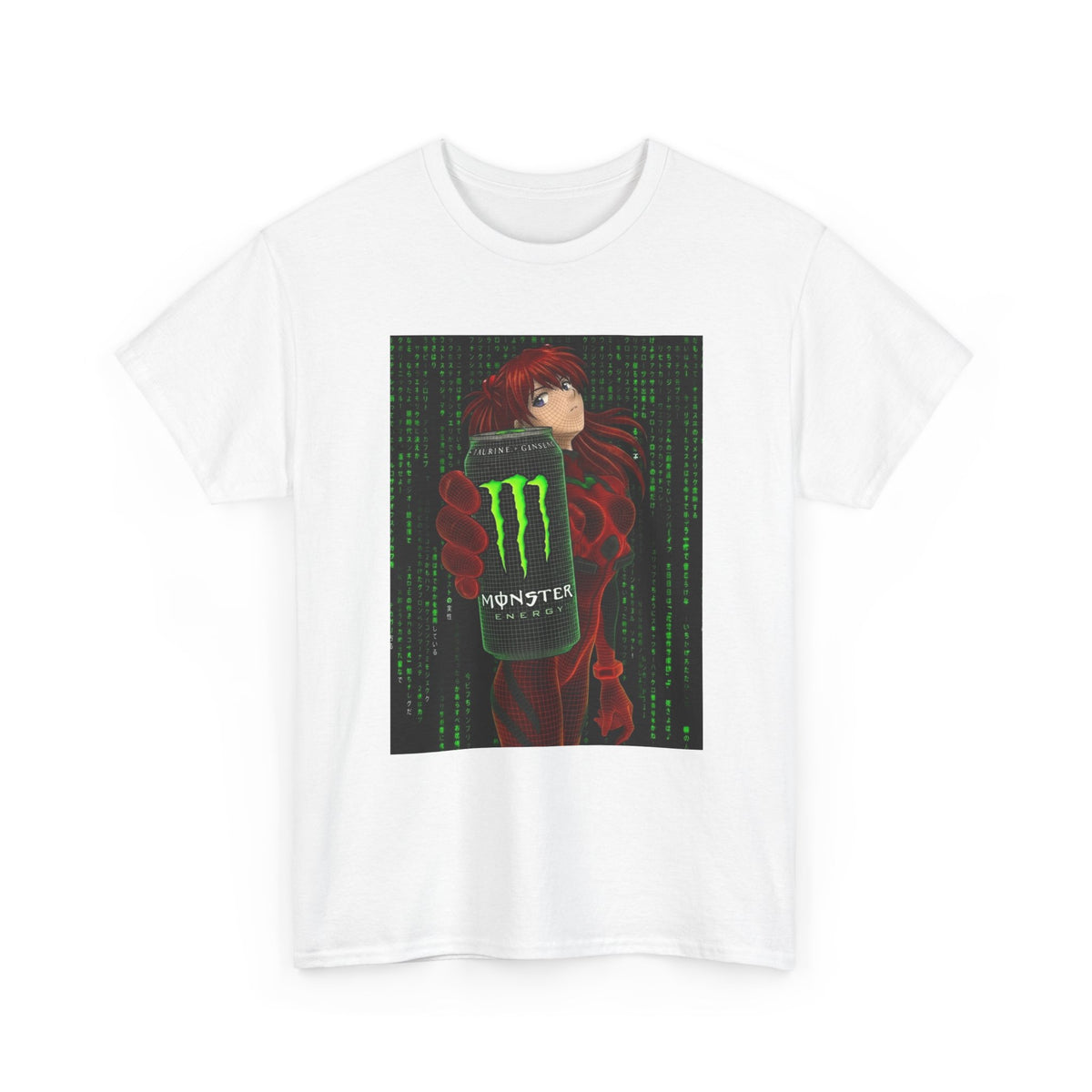 Asuka Wireframe Holding Monster Can