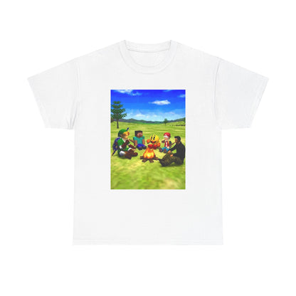 Iconic Gamers Smoking Around Campfire