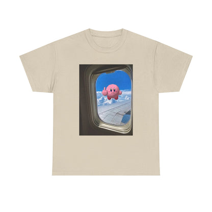 Kirby Flipping Off Airplane Window Tee