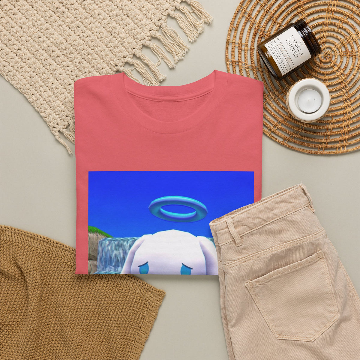Angel Cinnamoroll Kneeling By Waterfall Tee