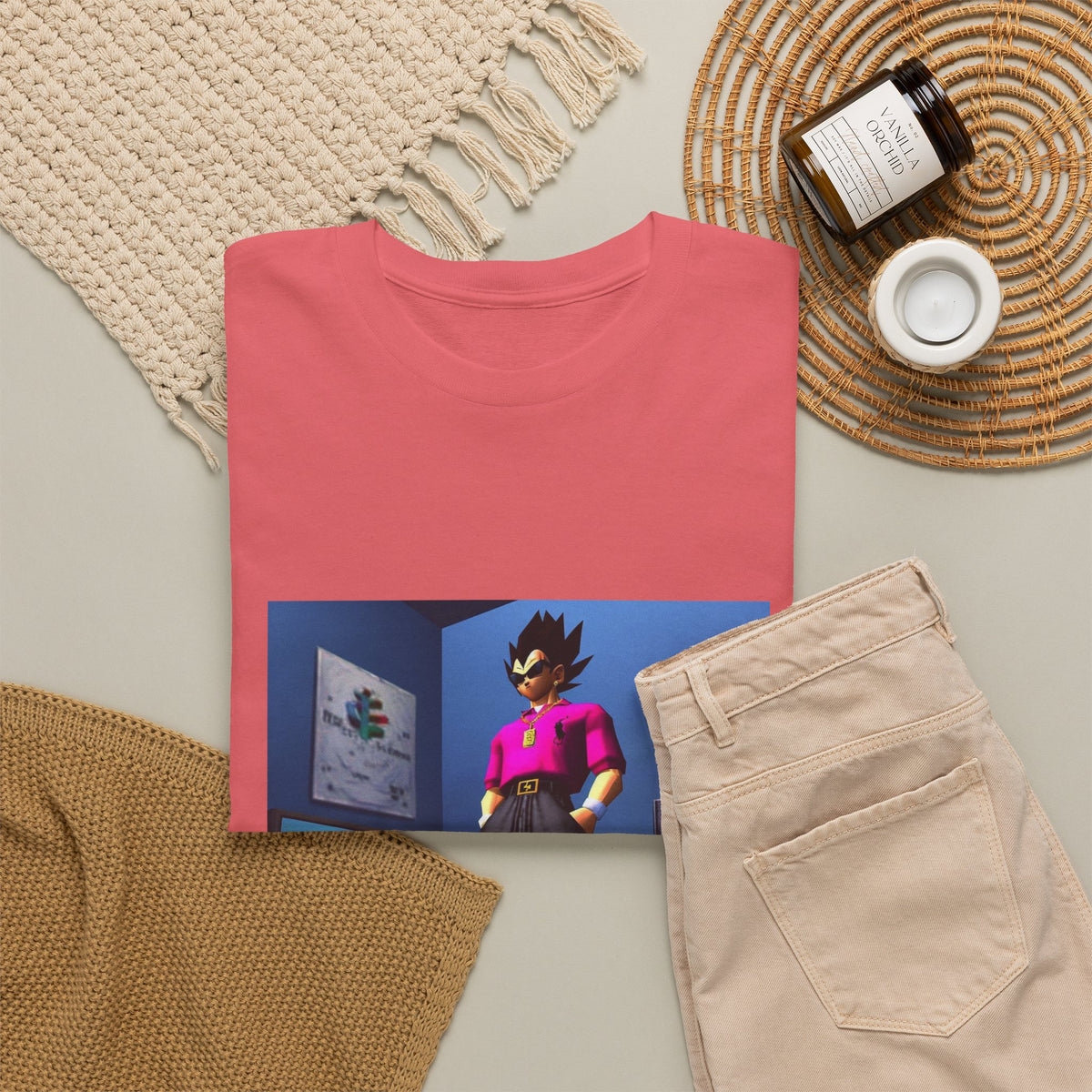 Y2K Vegeta Chilling With PlayStation Tee