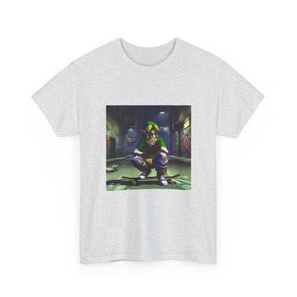 Edgy Link Smoking On Skateboard