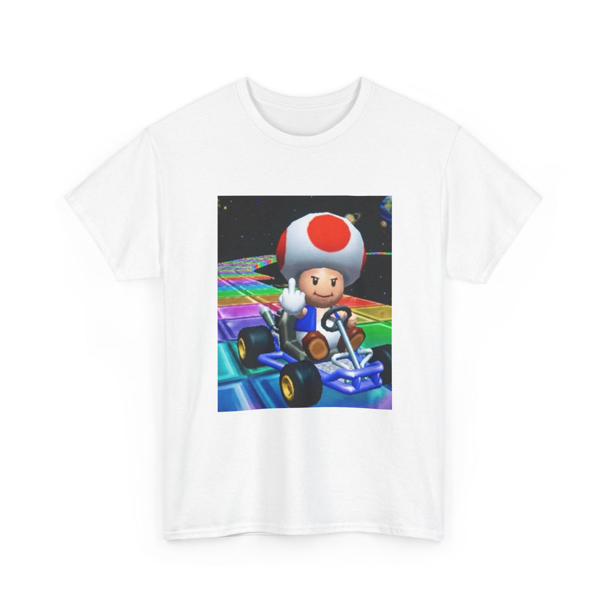 Toad Flipping The Bird On Rainbow Road
