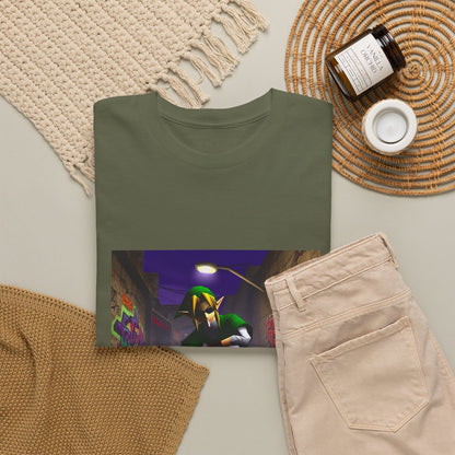 Skater Elf Smoking In Alleyway Tee