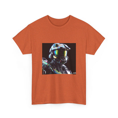 Holographic Cybernetic Sentinel Chrome Helmet Tee