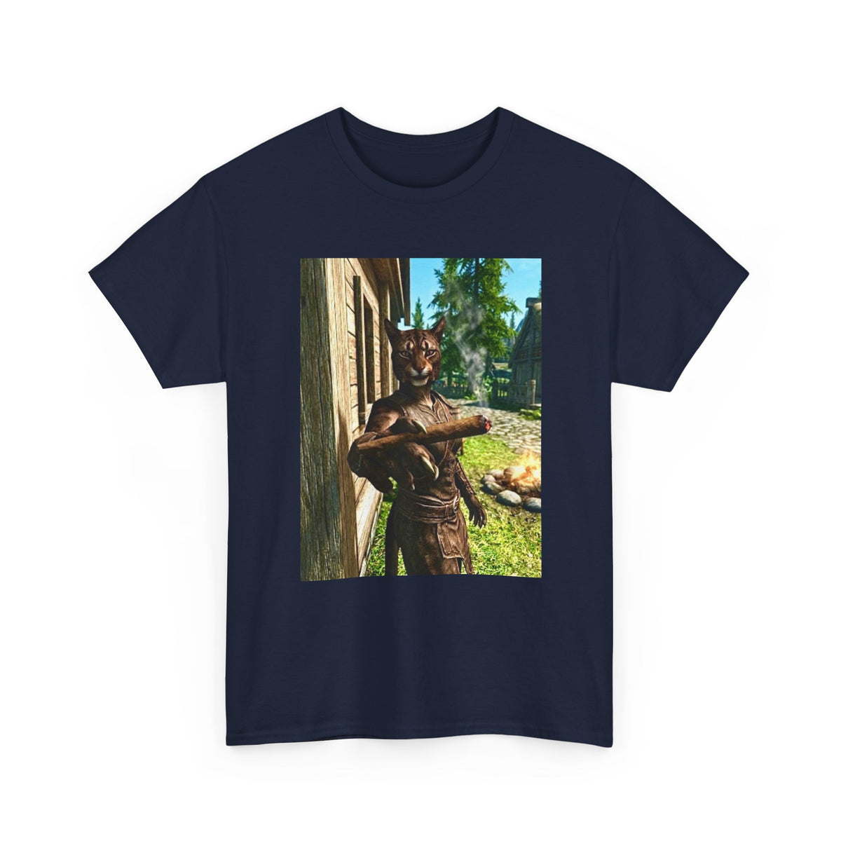 Khajiit Taking A Big Hit Tee