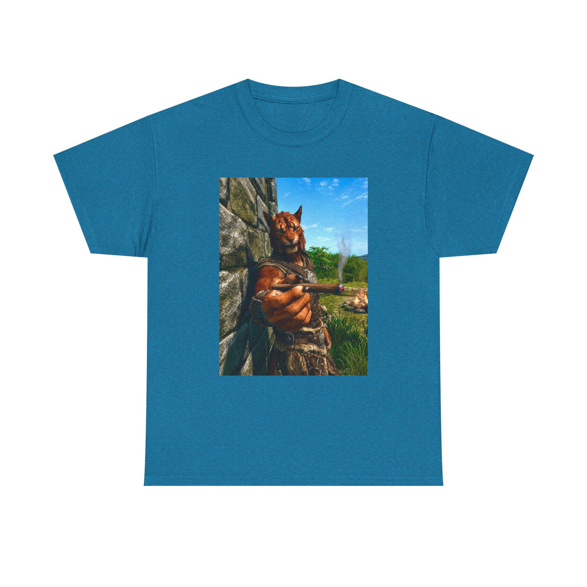 Khajiit Offering Smokin' Cigar Tee