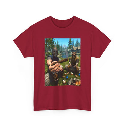 Dragonborn Khajiit Blazing In Skyrim Tee