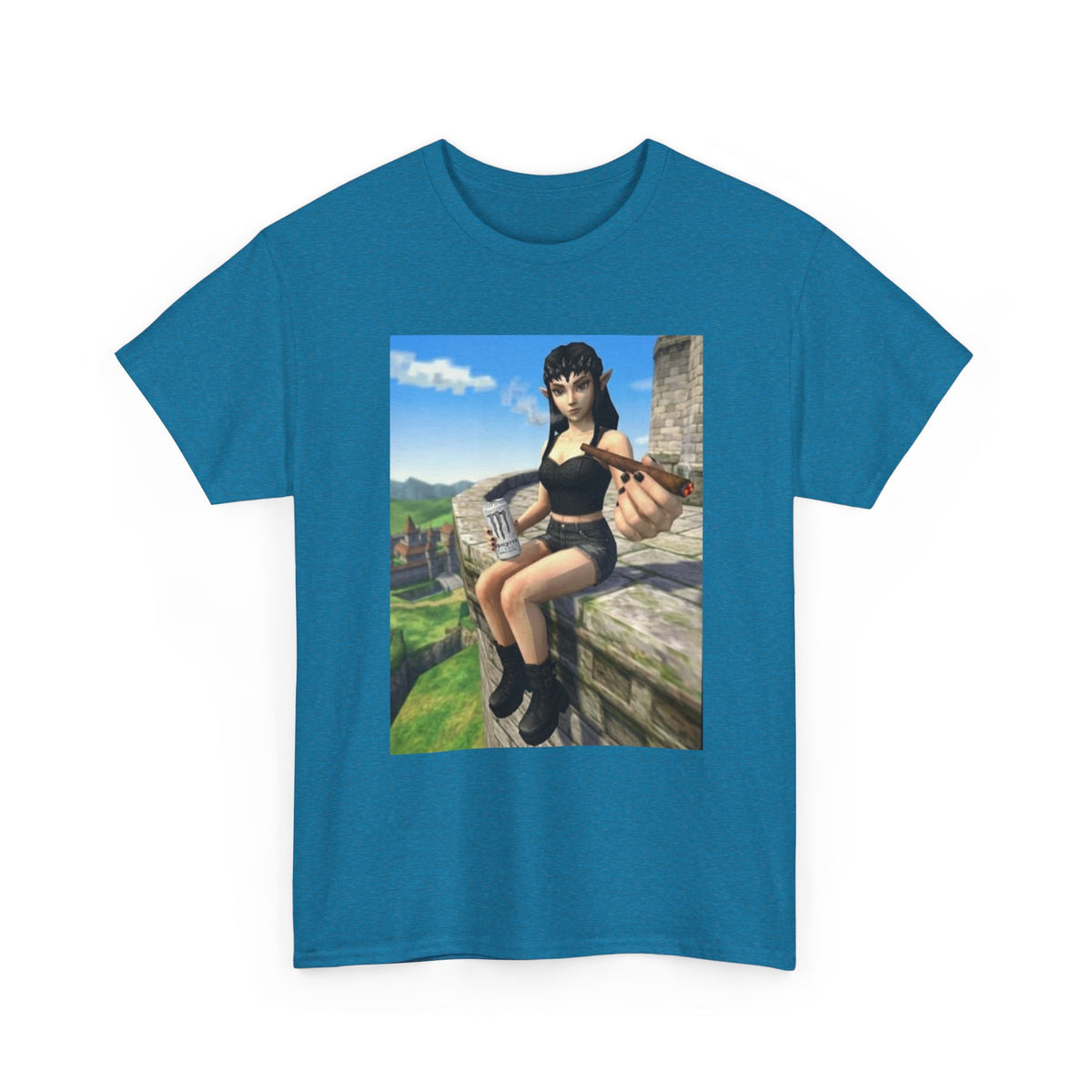 Edgy Elf Offering You A Blunt Tee