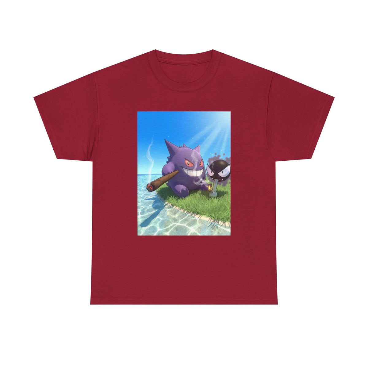 Gengar and Gastly Getting High Beachside