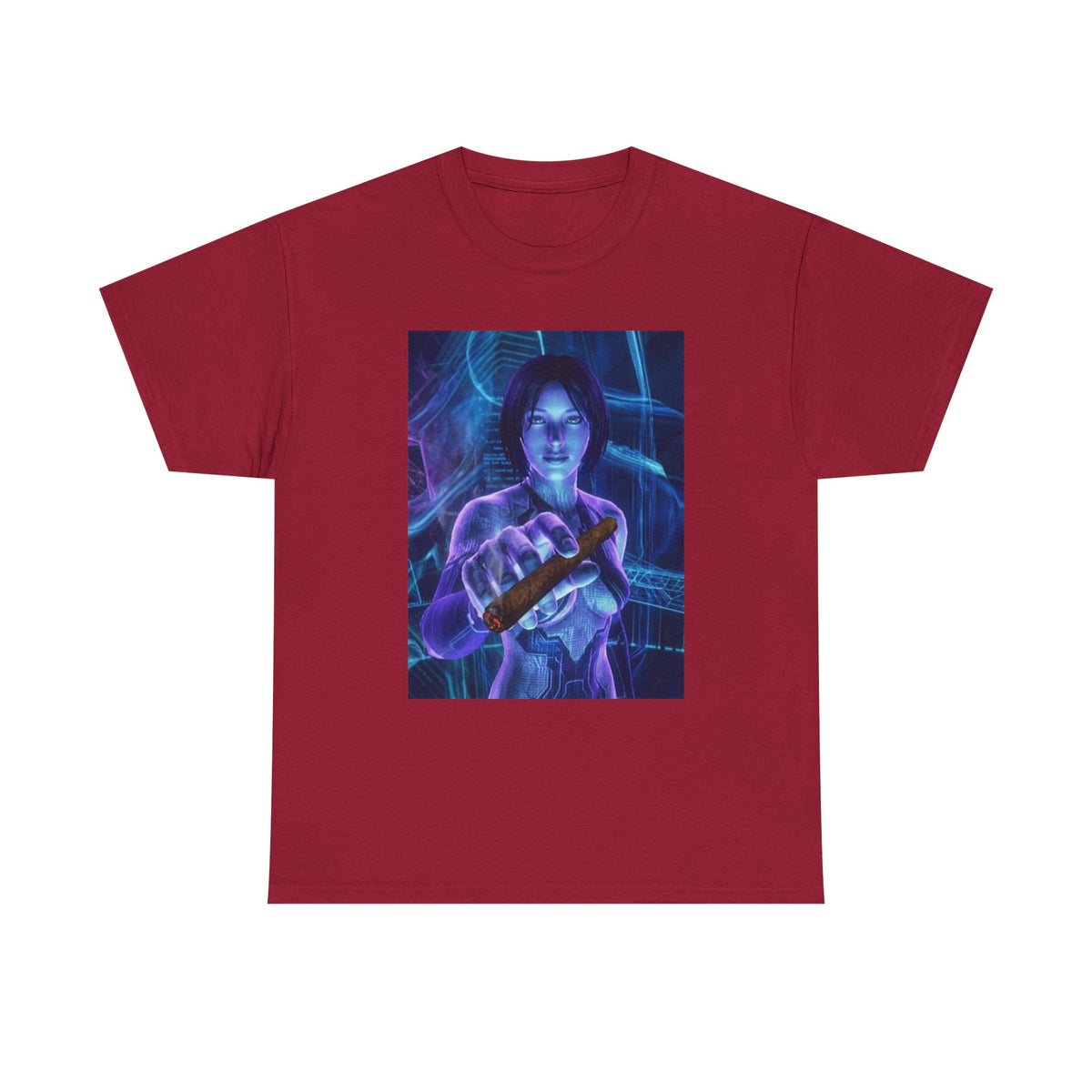 Cybernetic Woman Offers Lit Cigar Tee