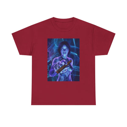 Cybernetic Woman Offers Lit Cigar Tee