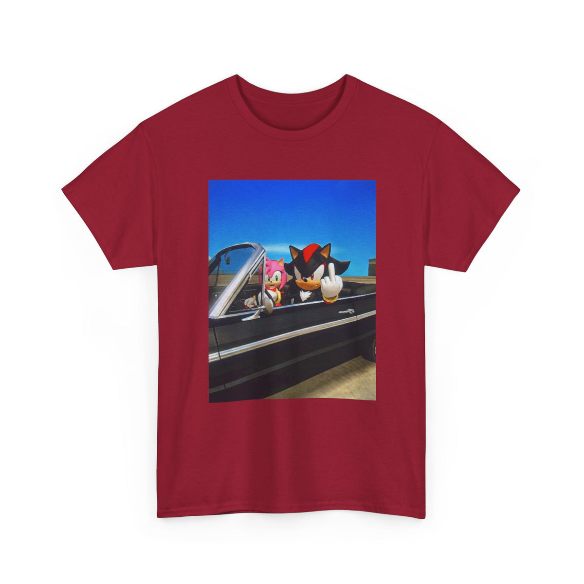Shadow and Amy Flipping Off The World Tee