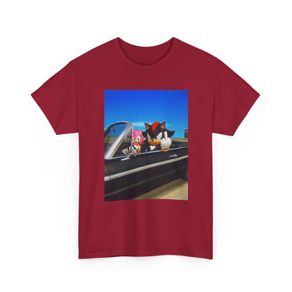 Shadow and Amy Flipping Off The World Tee