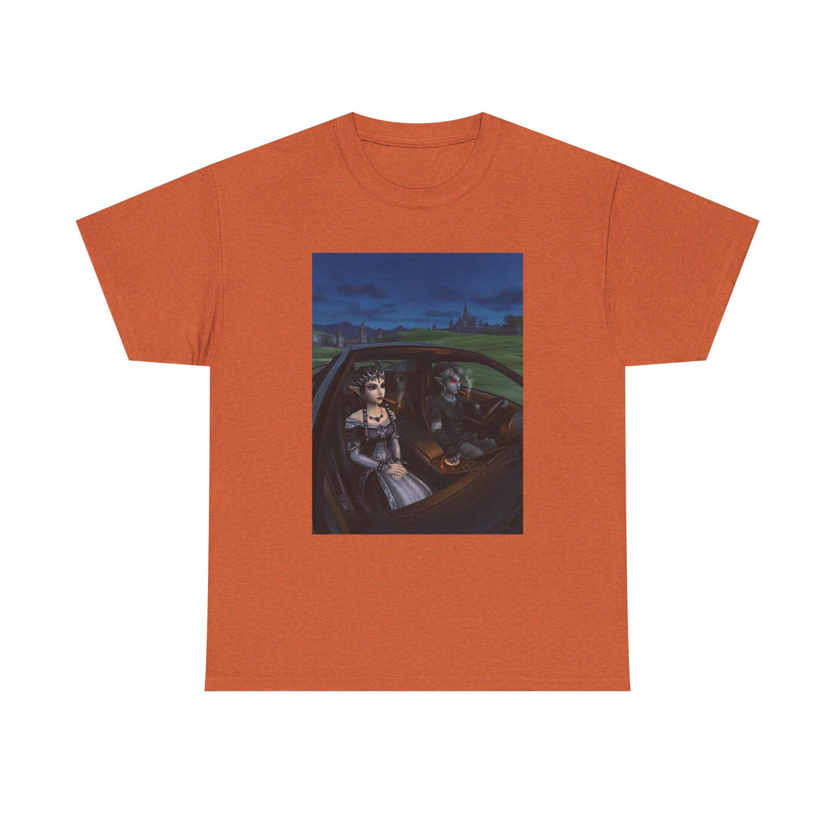 Dark Link And Midna Smoking In Car Tee