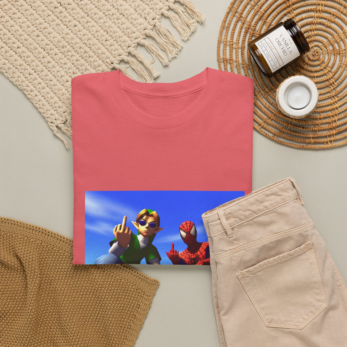 Link And Spider-Man Flipping The Bird