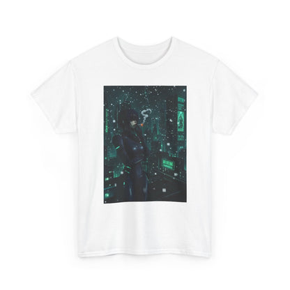 Cyberpunk Smoker In Neo-Tokyo Tee