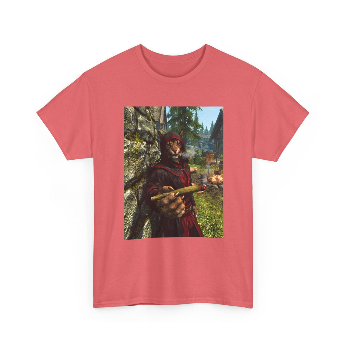 Khajiit Smoking Blunt In Skyrim Tee