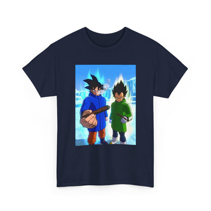 Goku And Vegeta Smoking In Snowy Scene Tee