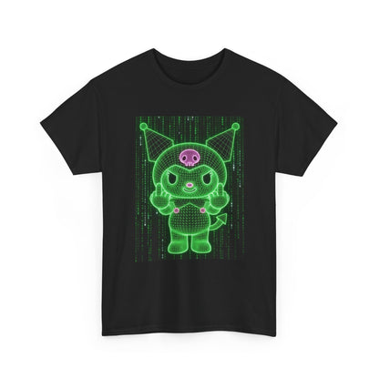 Wireframe Kuromi Flipping Off Tee
