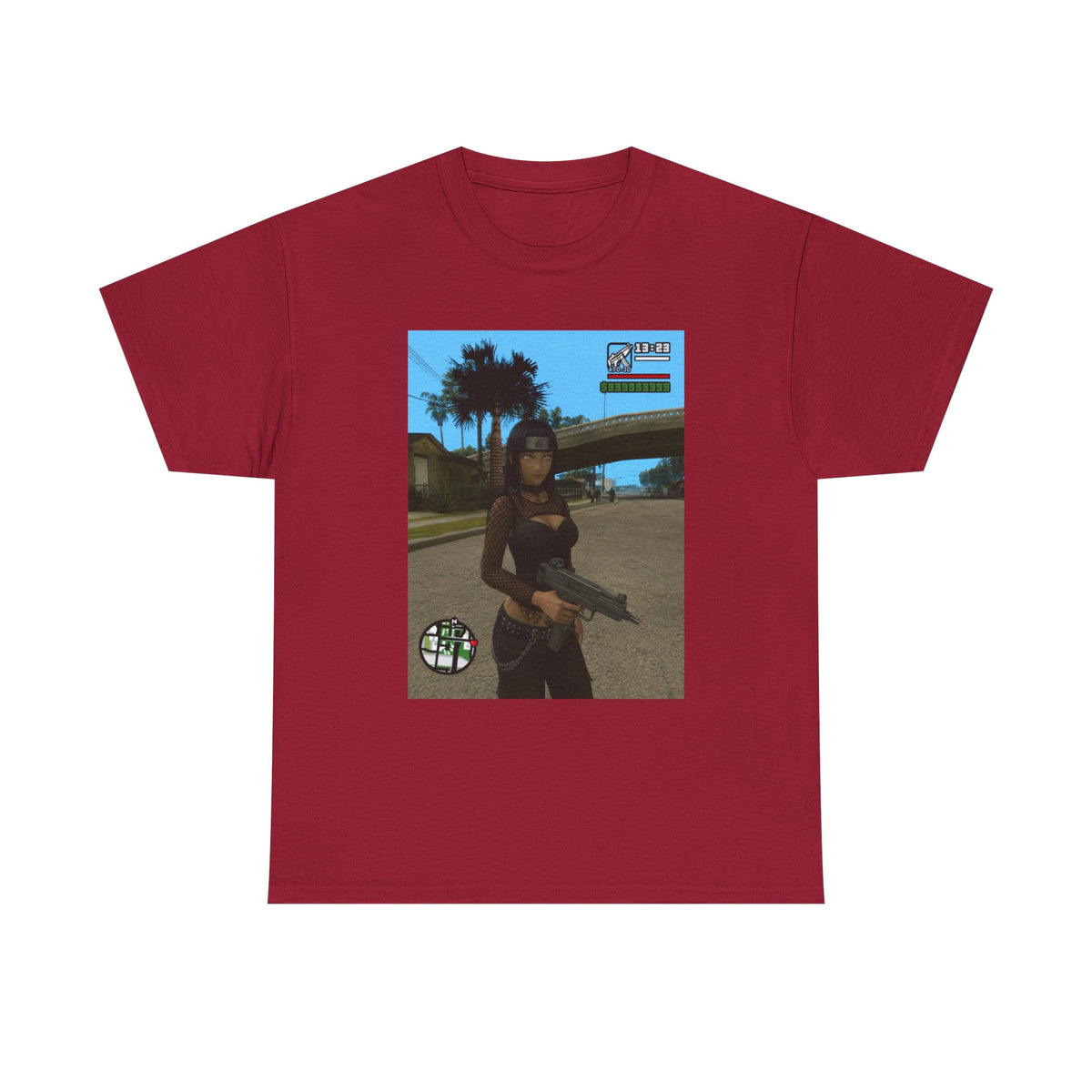 Anime Assassin Girl Holding Gun Tee