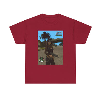 Anime Assassin Girl Holding Gun Tee