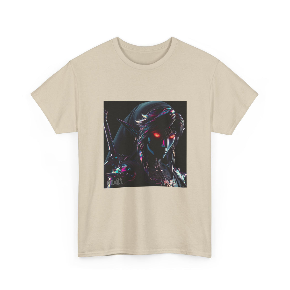 Chrome Dark Elf With Glowing Eyes Tee