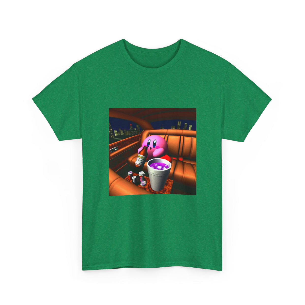 Kirby Sipping Lean In The Car Tee
