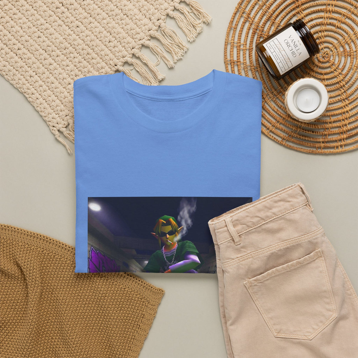 Stoner Link Skateboarding In Graffiti Alley Tee
