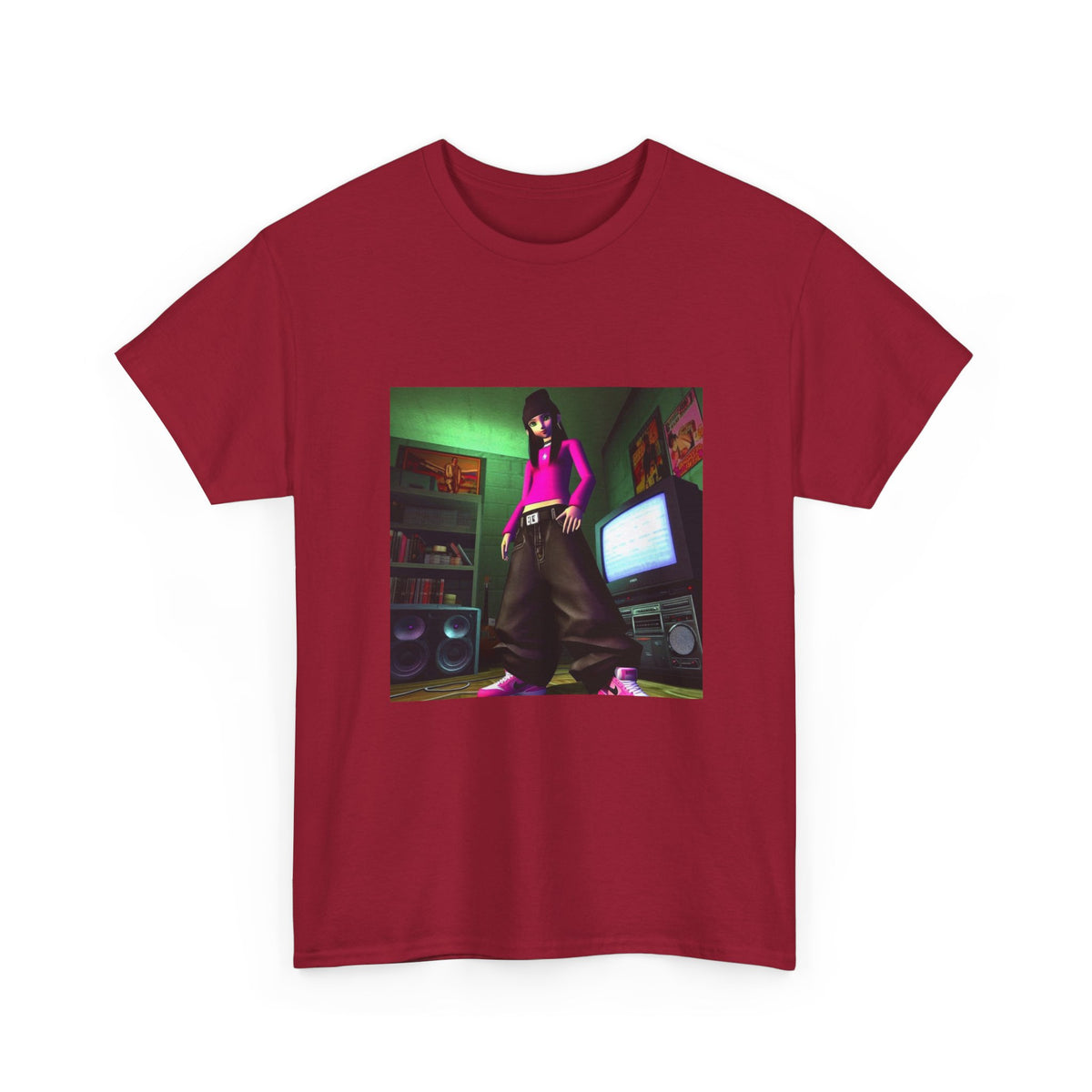 Y2K Vibe Girl In Her Room Tee