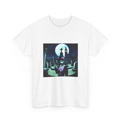 Gothic Hello Kitty Giving Finger Graveyard Tee