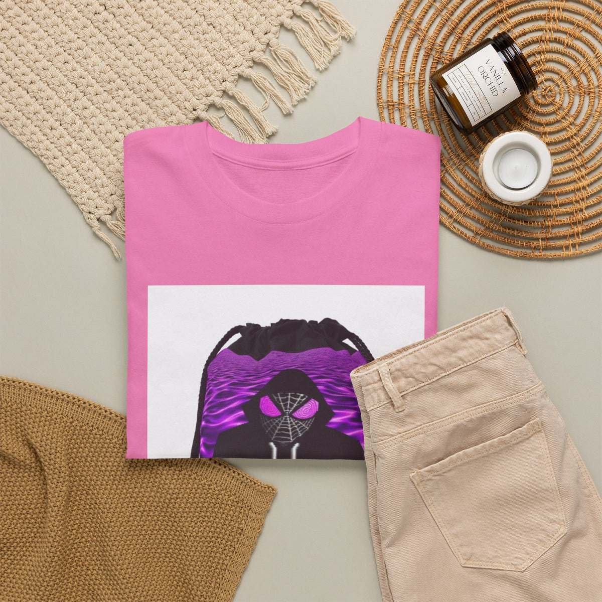 Spider-Hoodie Character Sipping Purple Drank Tee