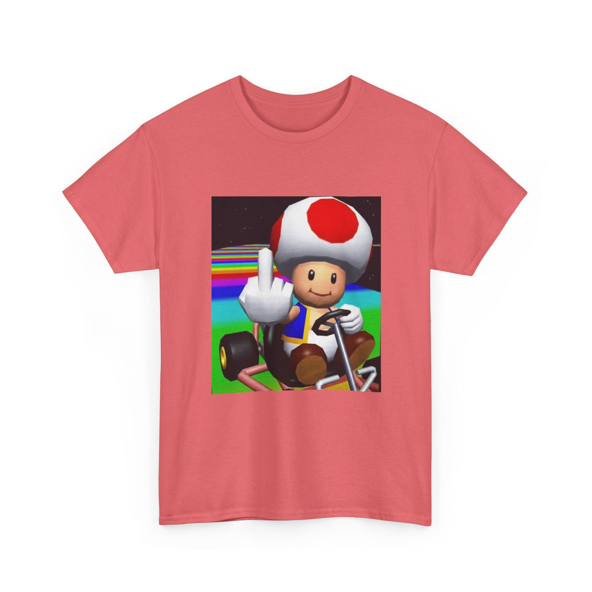 Toad Flipping The Bird On Rainbow Road Tee