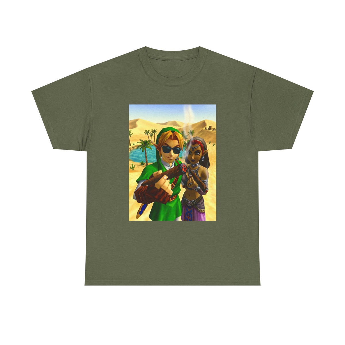 Link And Nabooru Smoking In Desert Tee