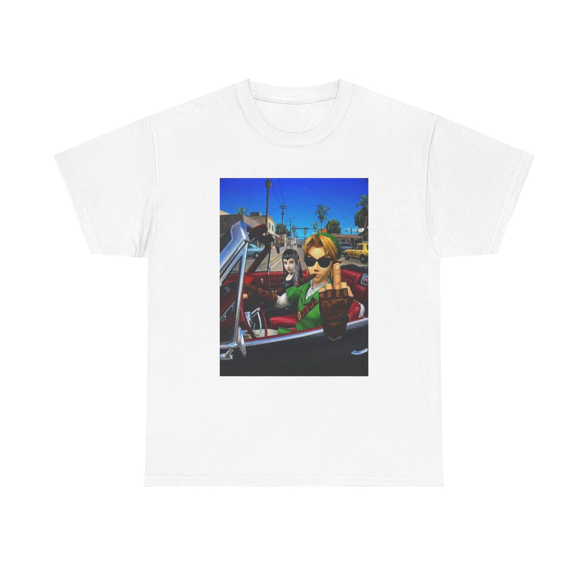 Link Flipping The Bird In Convertible Tee