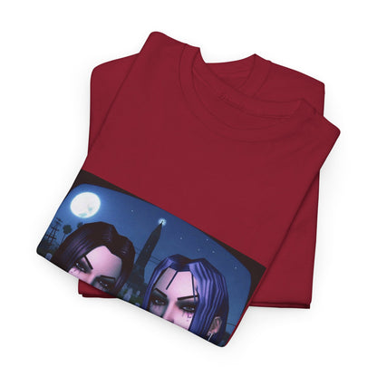 Gothic Gals Smoking In Cemetery Tee