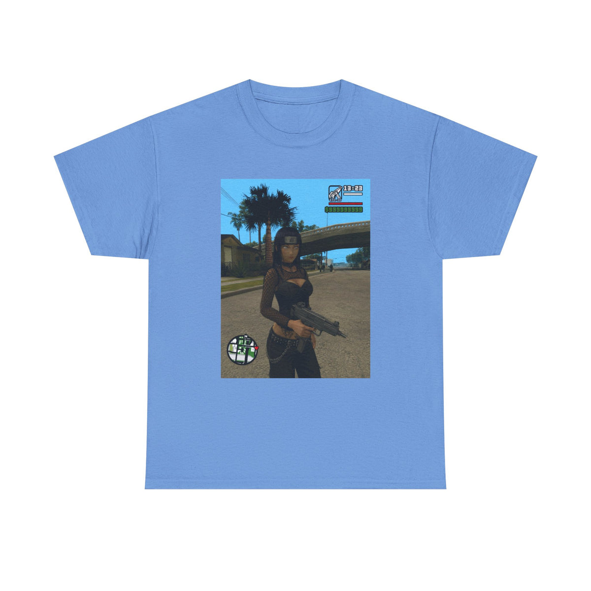 Anime Assassin Girl Holding Gun Tee