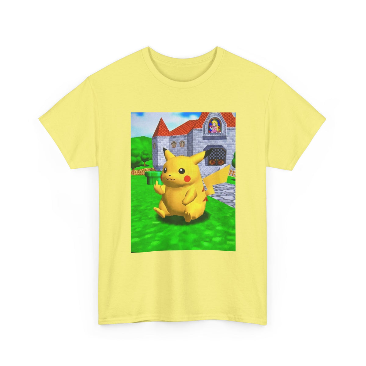 Pikachu Flipping The Bird At Peach's Castle
