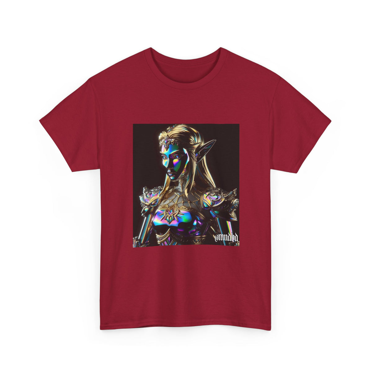 Iridescent Elven Warrior Princess Chrome Tee