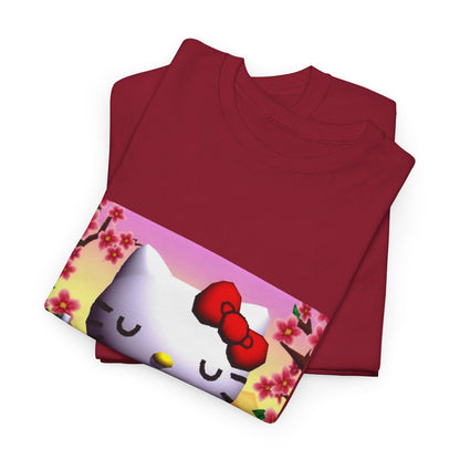 Kitty Meditating and Flipping Bird Tee