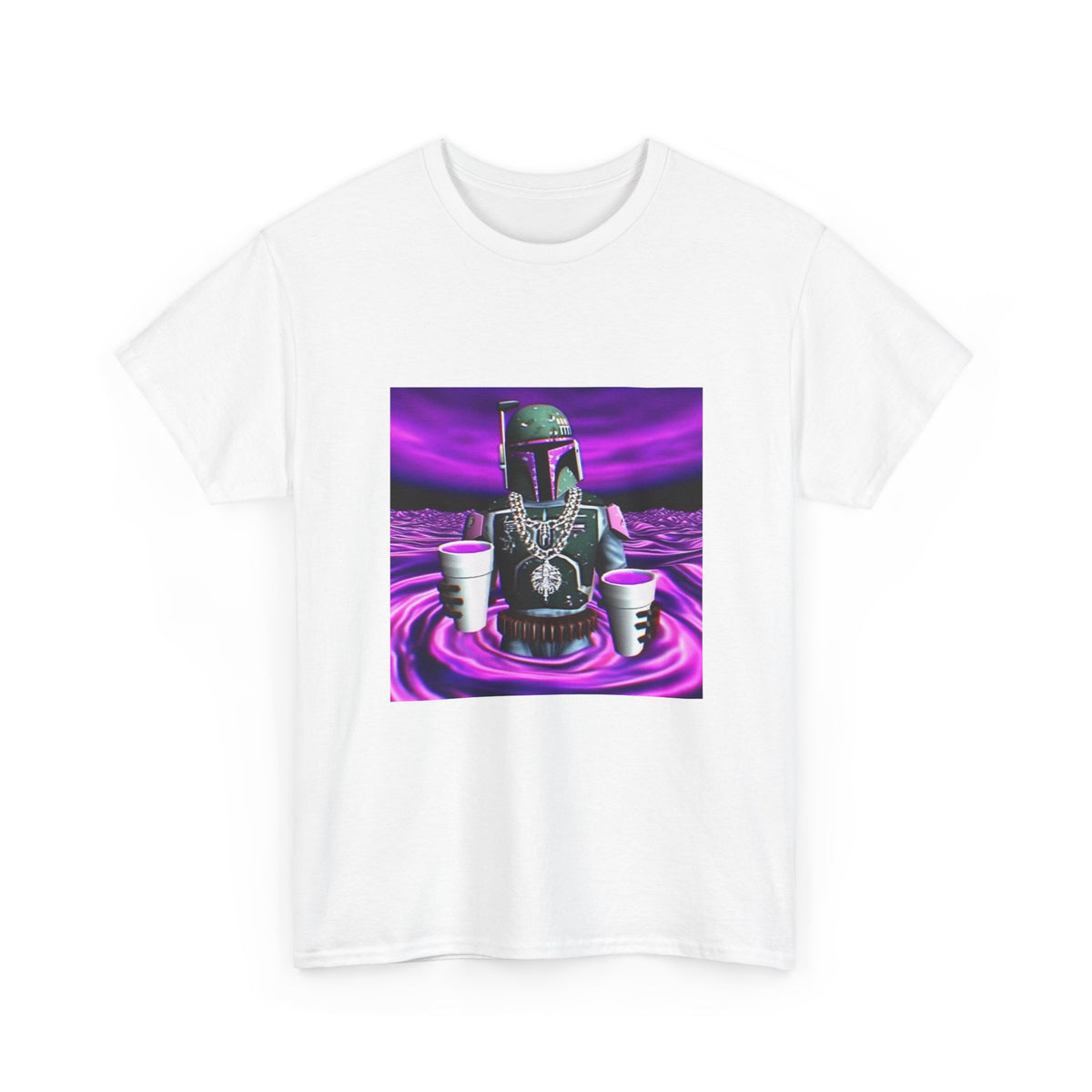 Boba Fett Sipping Purple In A Hypnotic Realm