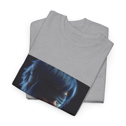 Cyber Blindfolded Figure In Iridescent Chrome